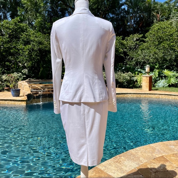 EUC! Custom Made White Skirt Suit - Picture 3 of 7
